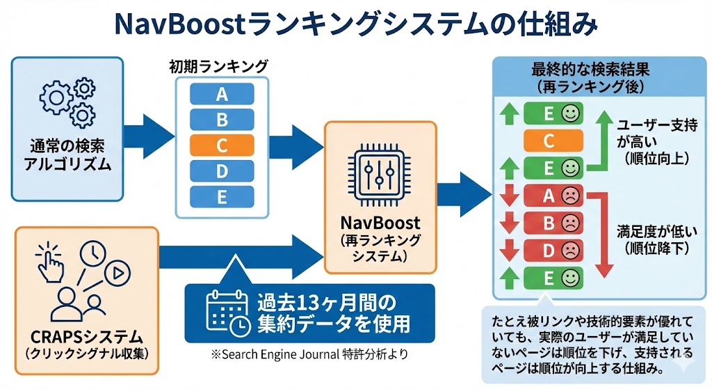 NavBoostランキングシステムの仕組み