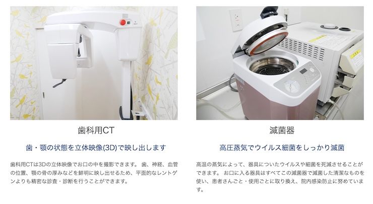 東京のしもとり歯科医院の説明紹介例