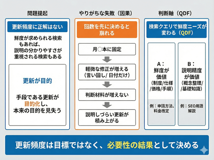 SEOにおける更新頻度に正解はない